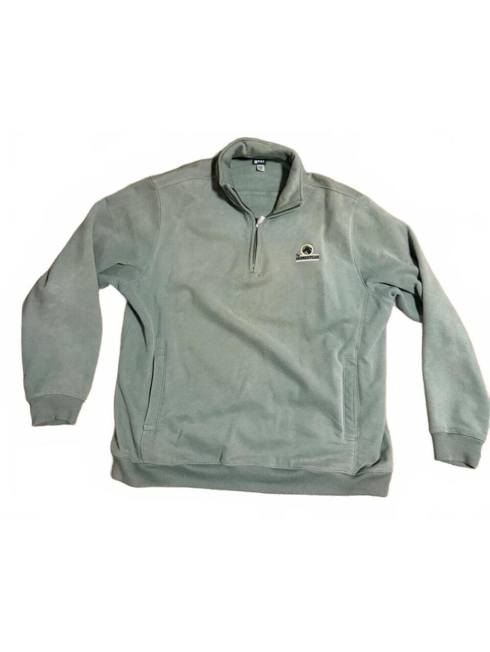 The Homestead Men's Green Half-Zip Pullover Sweatshirt XXL